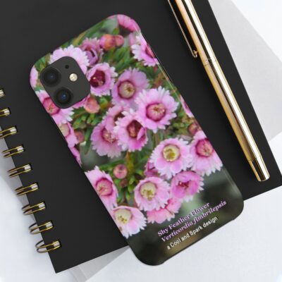 shy feather flower mobile case